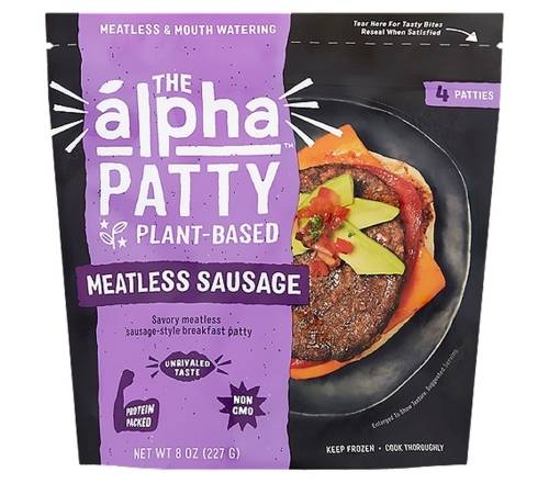 The Alpha Patty Plant-Based Meatless Sausage 8 oz