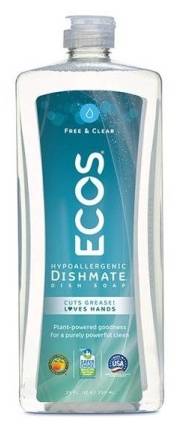 Ecos Hypoallergenic Dishsoap Free & Clear 25 oz