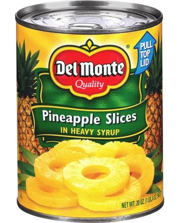 Del Monte Pineapple Slices in Heavy Syrup 20 oz