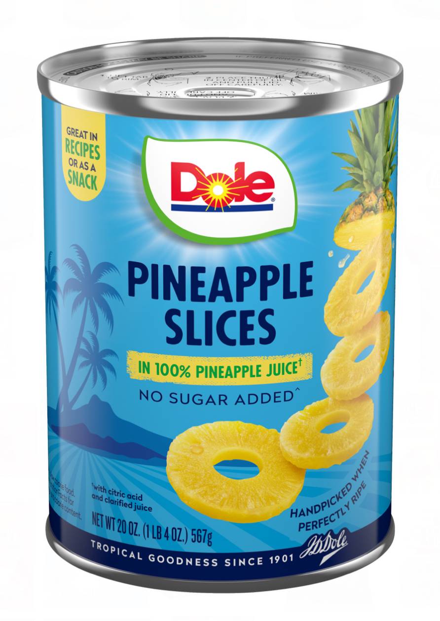 Dole Pineapple Slices in 100% Pineapple Juice 20 oz