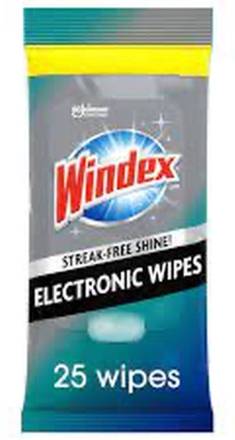 Windex Streak-Free Electronic Wipes 25 ct