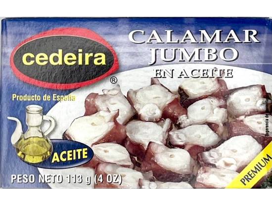 Cedeira Calamar Jumbo en Aceite 4 oz