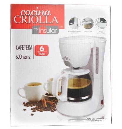 Cocina Criolla Drip Coffeemaker / Cafetera 600W