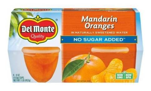 Del Monte Mandarín Oranges No Sugar Added 4-4 oz