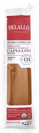 DeLallo Organic Whole Wheat Pasta Capellini No. 1 16 oz