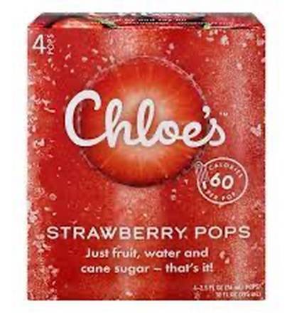 Chloe's Strawberry Pops 4 ct