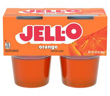 Jell-O Ready To Eat Original Orange Gelatin Snack 4-12.5 oz