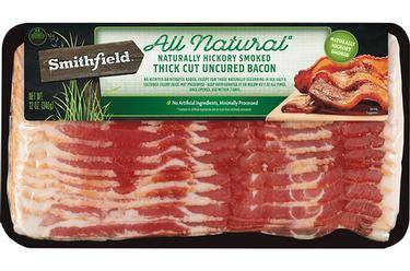 Smithfield All Natural Thick Cut Uncured Bacon 12 oz