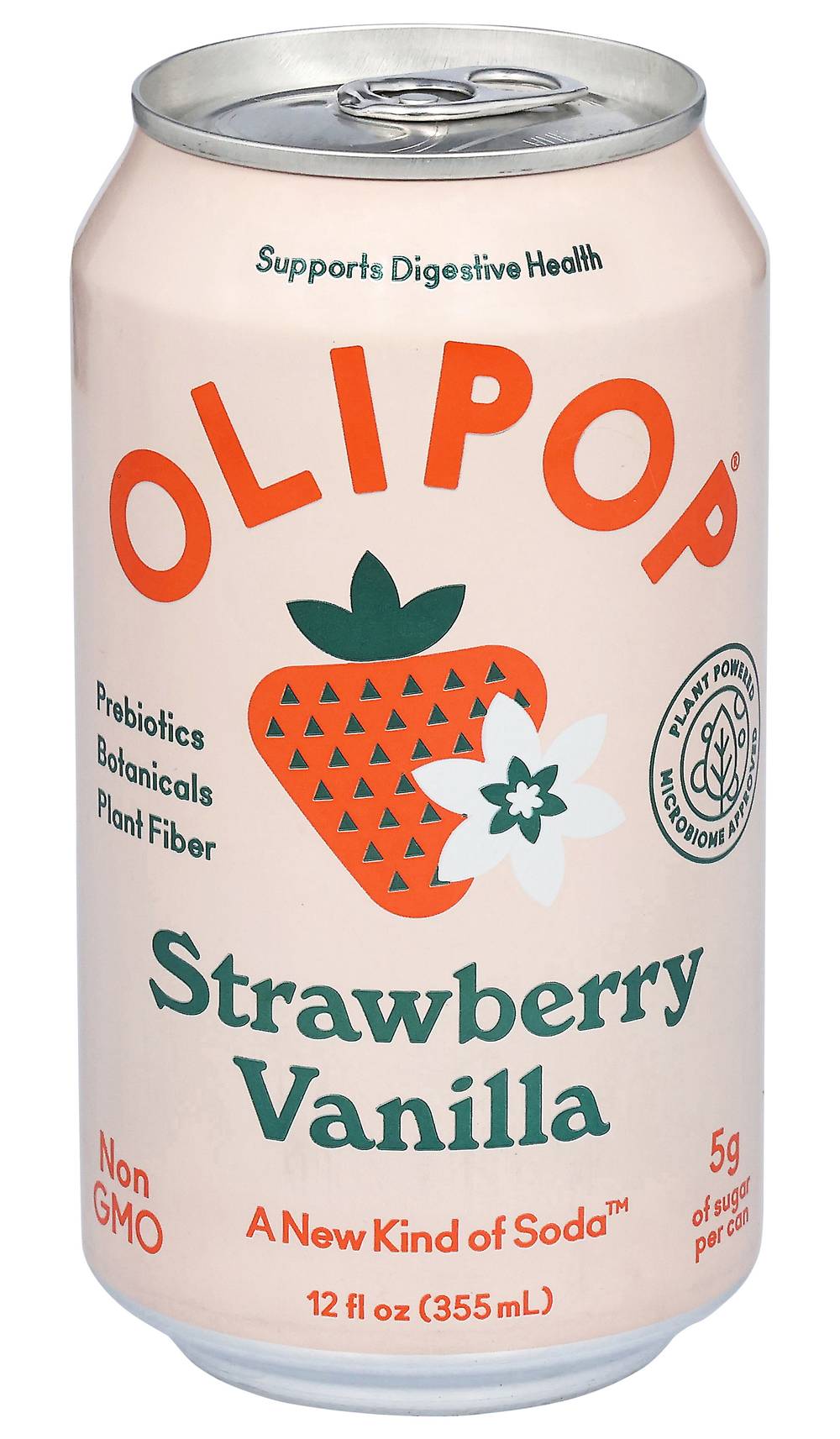 Olipop Strawberry Vanilla 12 oz
