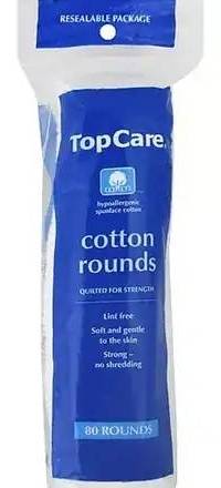 TopCare Cotton Rounds 80 ct