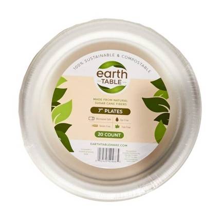 Earth Table Sustainable 7 inch Plates 20 ct