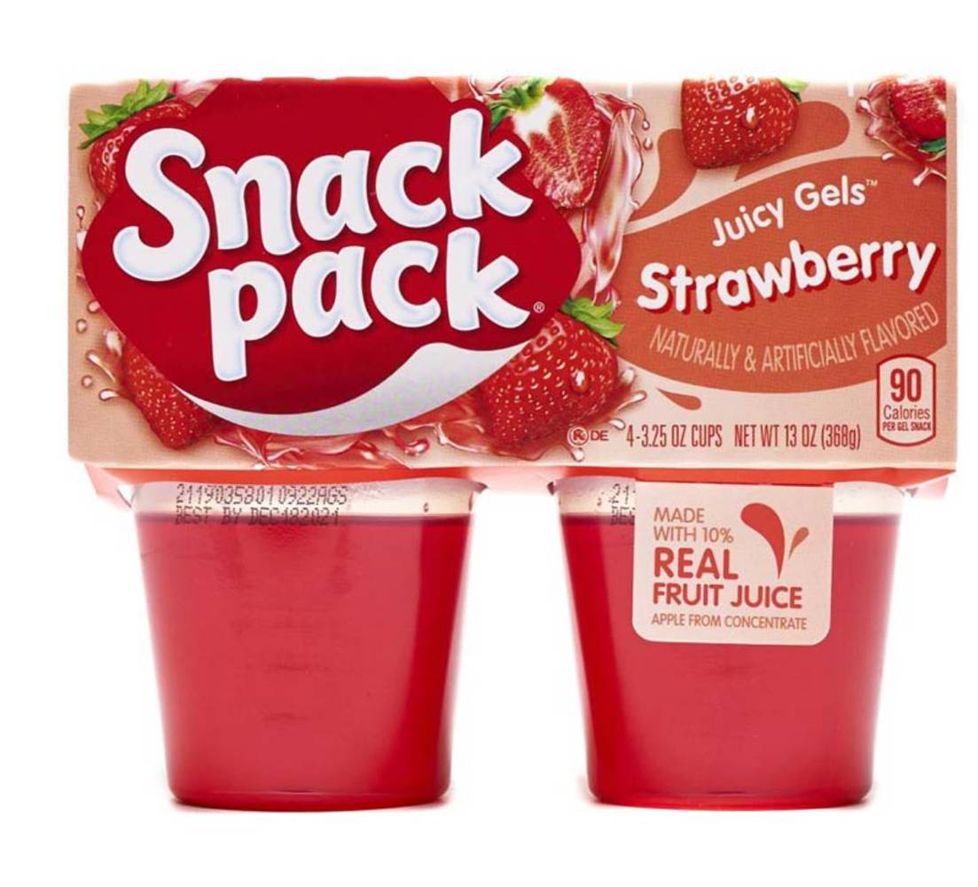 Snack Pack Strawberry Juicy Gels 4-3.5 oz