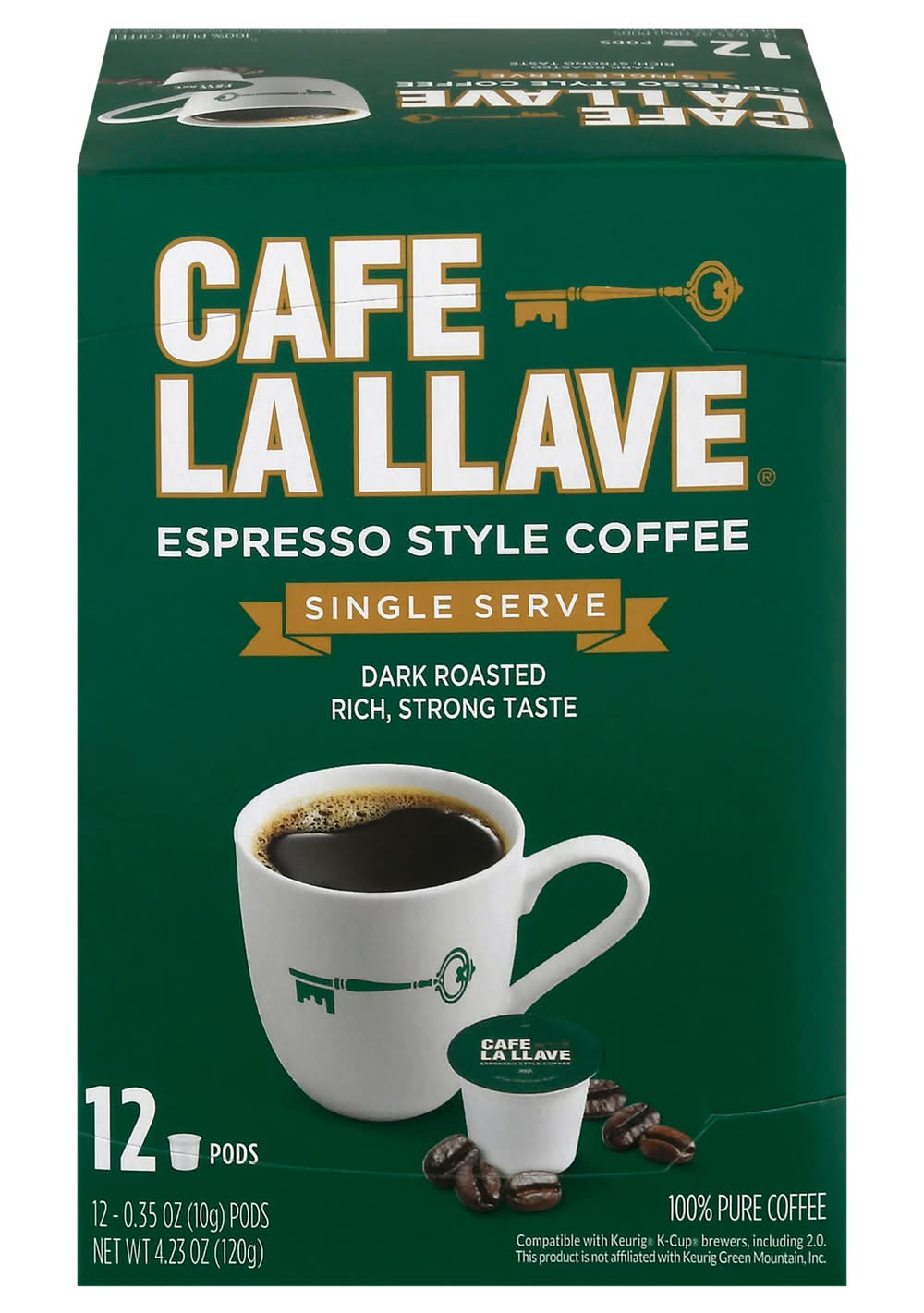 Cafe La Llave Espresso for K-Cups 12 ct