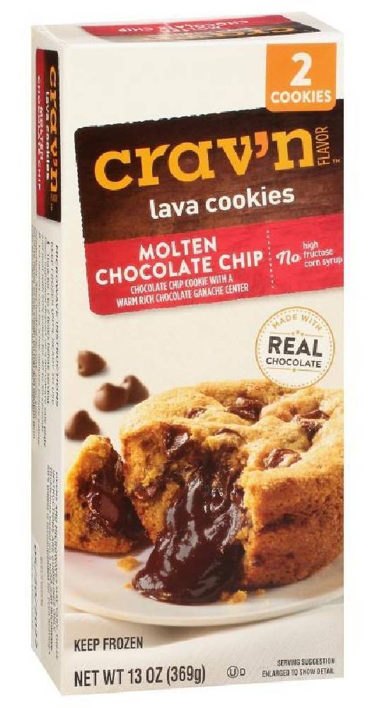 Crav’n Lava Cookies Molten Chocolate Chip 2 ct
