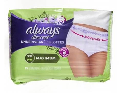 Always Discreet Underwear Maximum S/M 19 ct