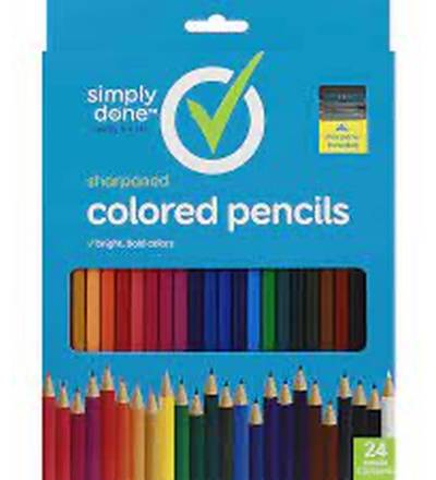 Simply Done Sharpened Colored Pencils 24 ct