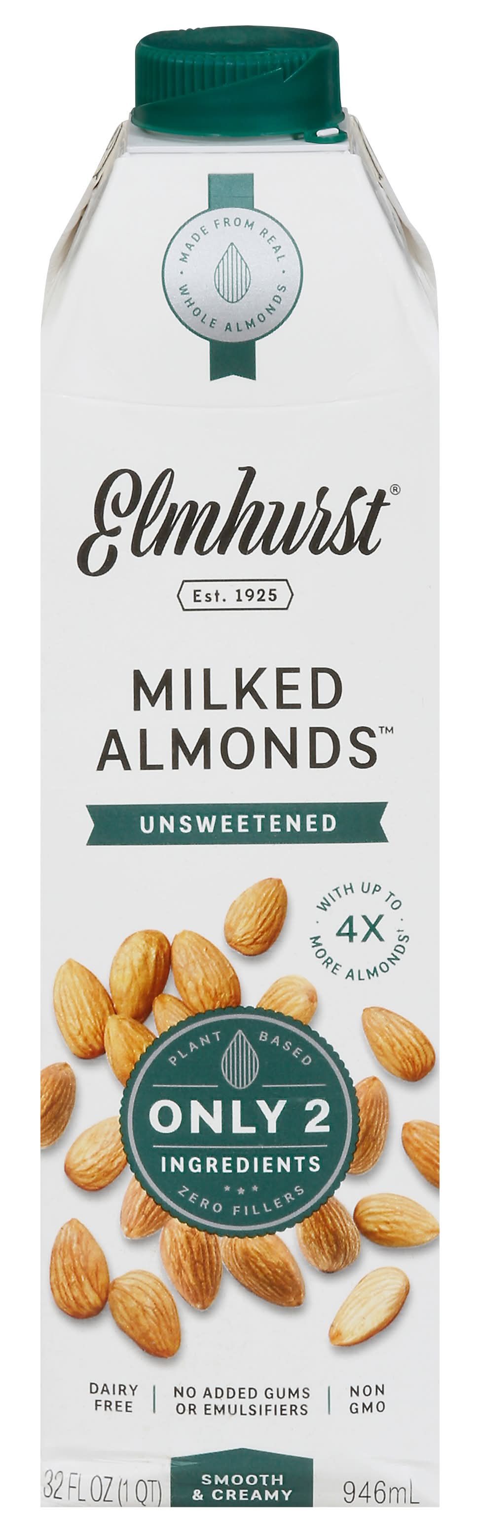 Elmhurst Unsweetened Milked Almonds 32 oz