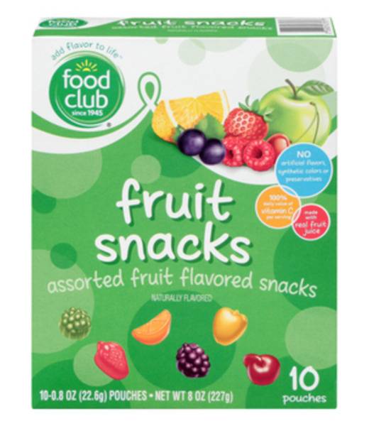 Food Club Fruit Snacks 8 oz