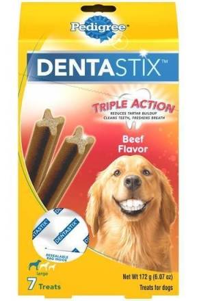 Dentastix Triple Action Large Beef Flavor  7 ct