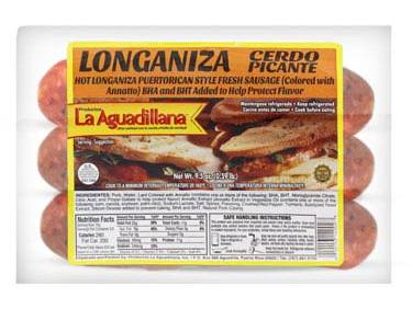 La Aguadillana Longaniza de Cerdo Picante 9.5 oz