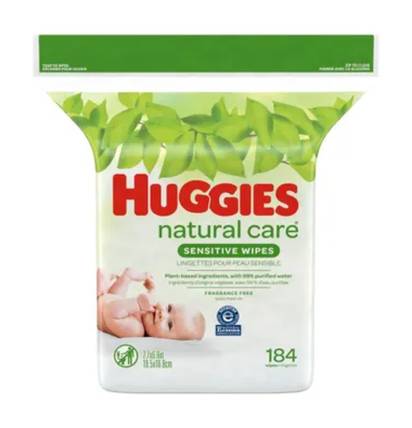 Huggies Natural Care Sensitive Wipes 184 ct