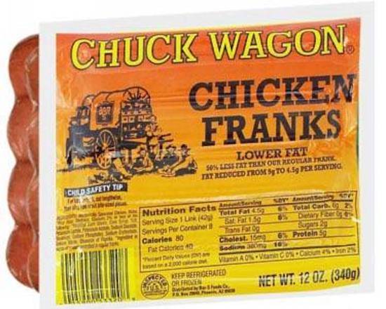 Chuck Wagon Chicken Franks 12 oz