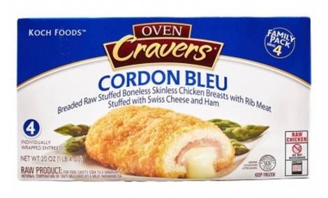 Oven Cravers Chicken Breast Cordon Bleu 20 oz