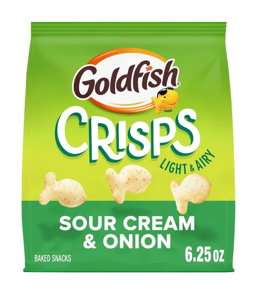 Goldfish Crispy Baked Chip Crackers with Sour Cream and Onion 6.25 oz Bag