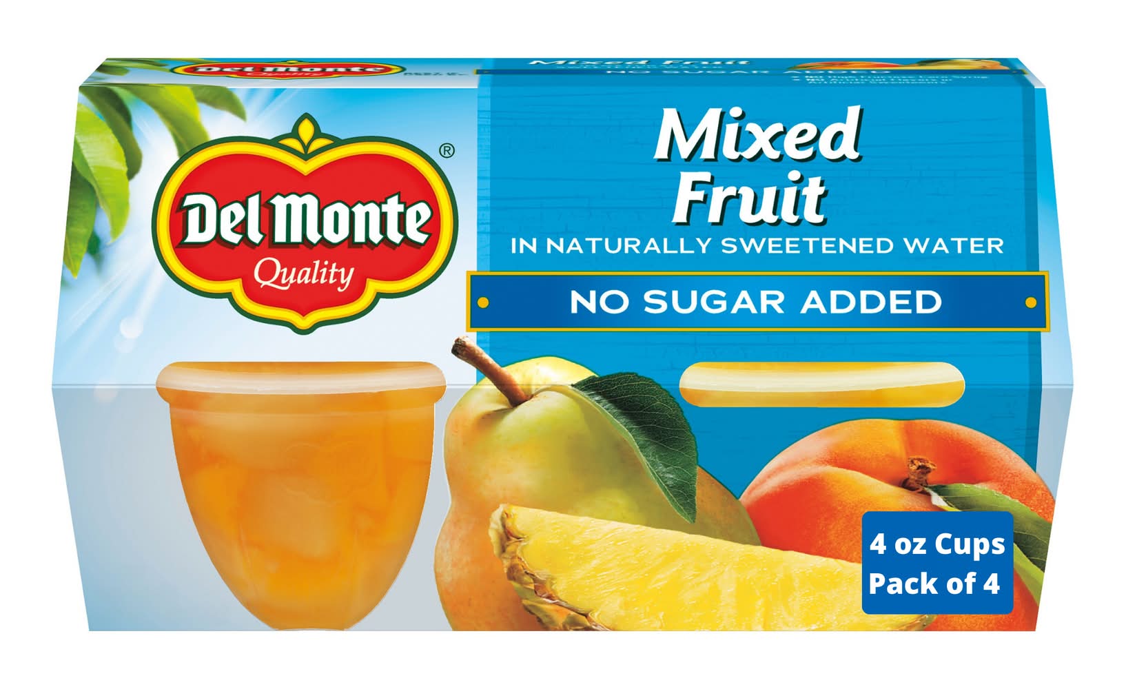 Del Monte Mixed Fruit No Sugar Added 4-4 oz