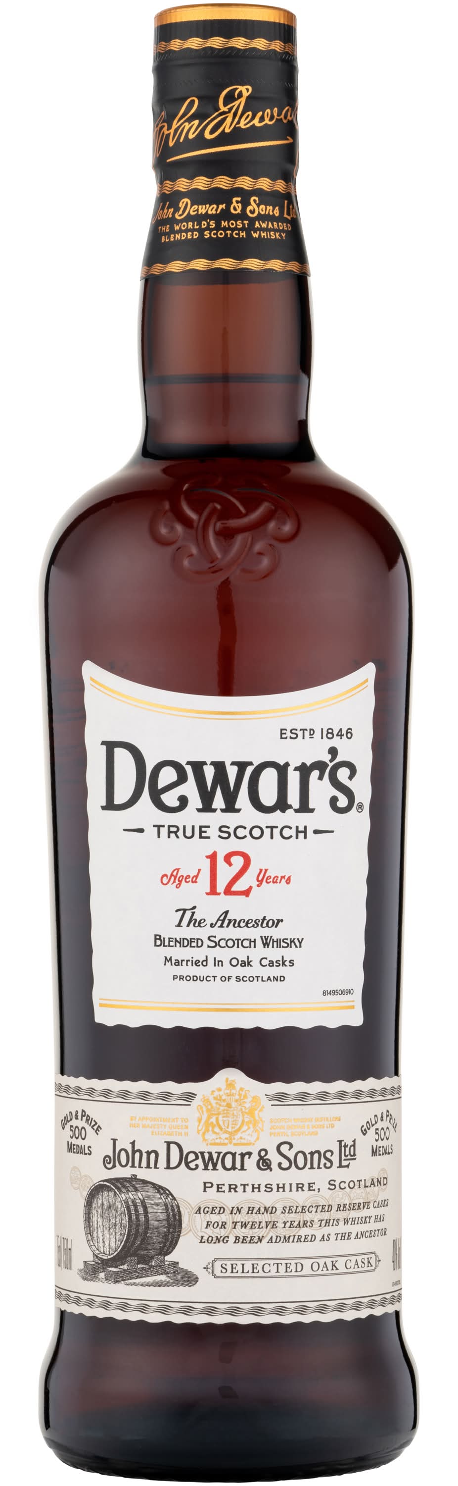 Dewar's 12 Years Blended Scotch Whiskey 750 ml