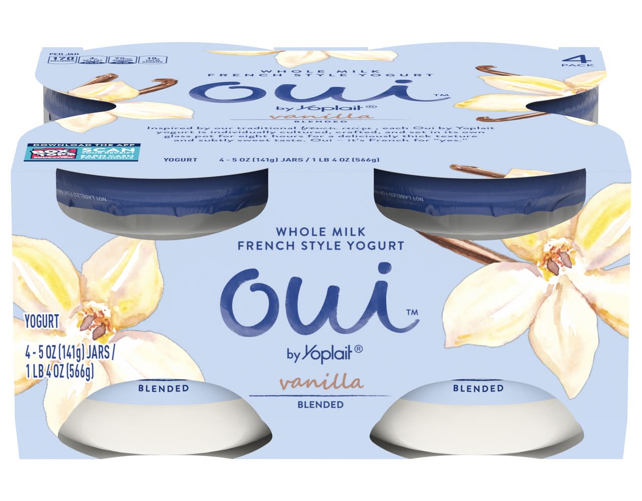 Oui French Style Yogurt Vanilla 4-5 oz