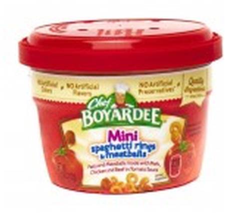 Chef Boyardee Microwave Cups Mini Spaghetti Rings & Meatballs 7.5 oz