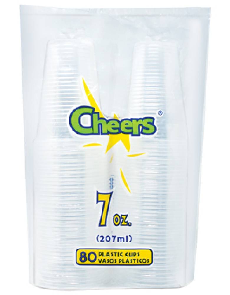 Cheers! 7 oz Plastic Cups 80 ct