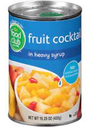 Food Club Fruit Cocktail in Heavy Syrup 15.25 oz
