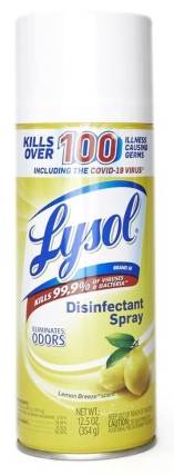 Lysol Disinfectant Spray Lemon Scent 12.5 oz
