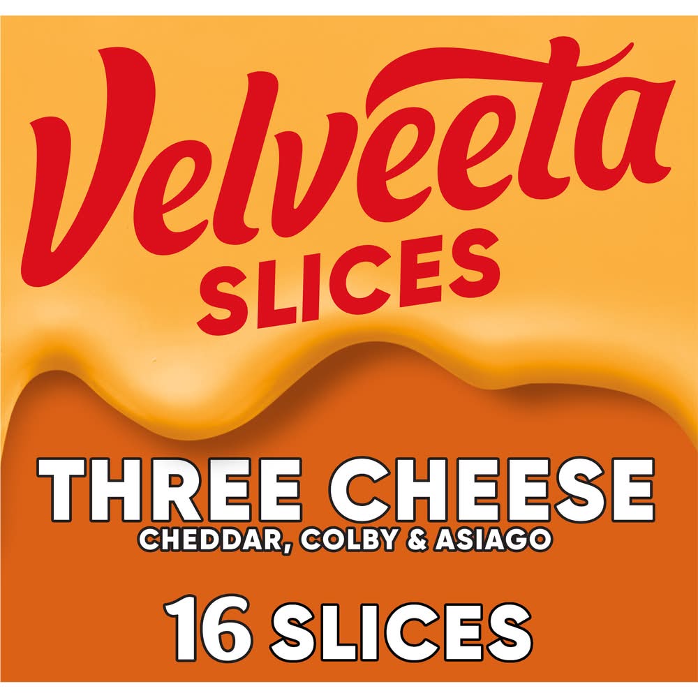Velveeta Slices Three Cheese 12 oz
