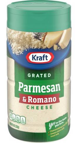 Kraft Grated Parmesan & Romano Cheese 8 oz