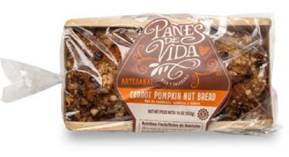 Panes de Vida Carrot Pumpkin Nut Bread 16 oz