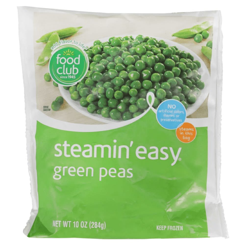 Food Club Steamin Easy Green Peas 10 oz
