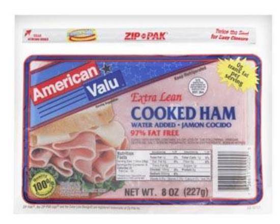 American Valu Cooked Ham 8 oz