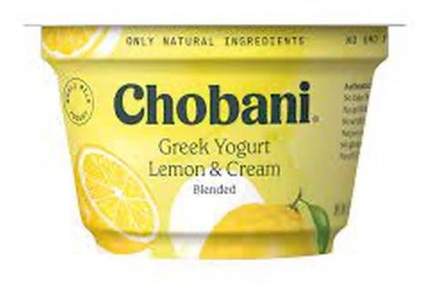 Chobani Greek Yogurt Blended Lemon & Cream 5.3 oz