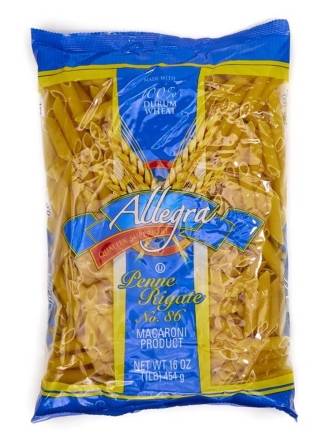 Allegra Pasta Penne Rigate No. 86 16 oz