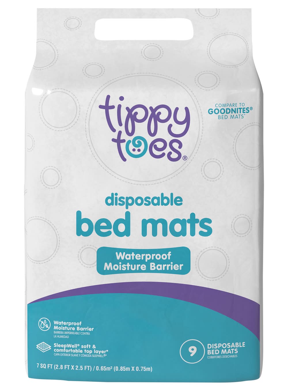 Tippy Toes Disposable Bed Mats 9 ct