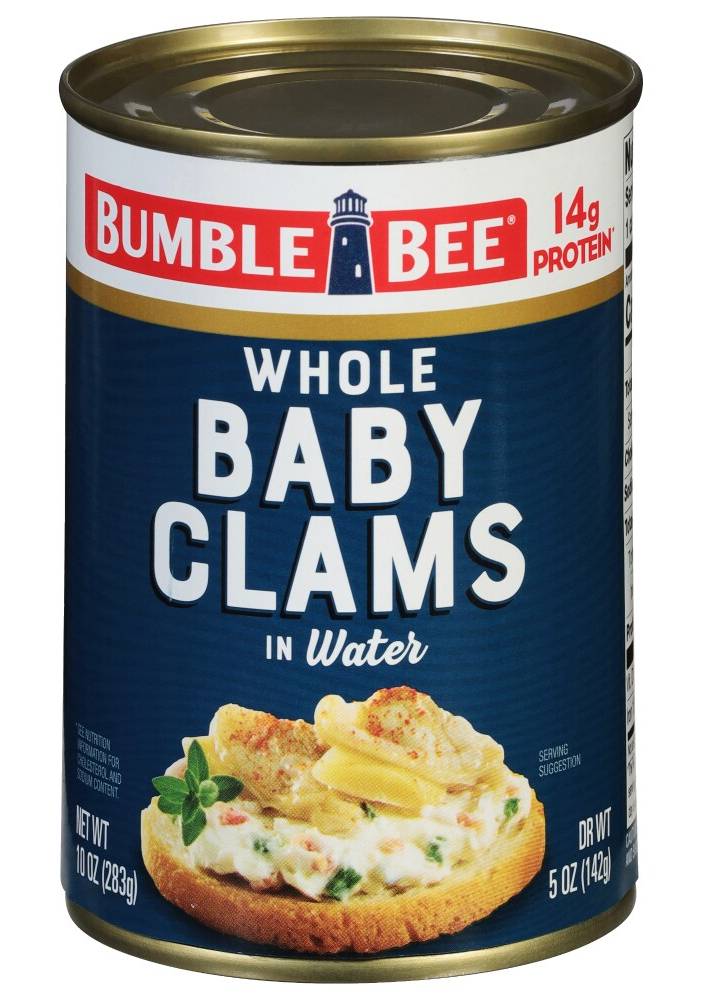 Bumblebee Whole Baby Clams in Water 10 oz