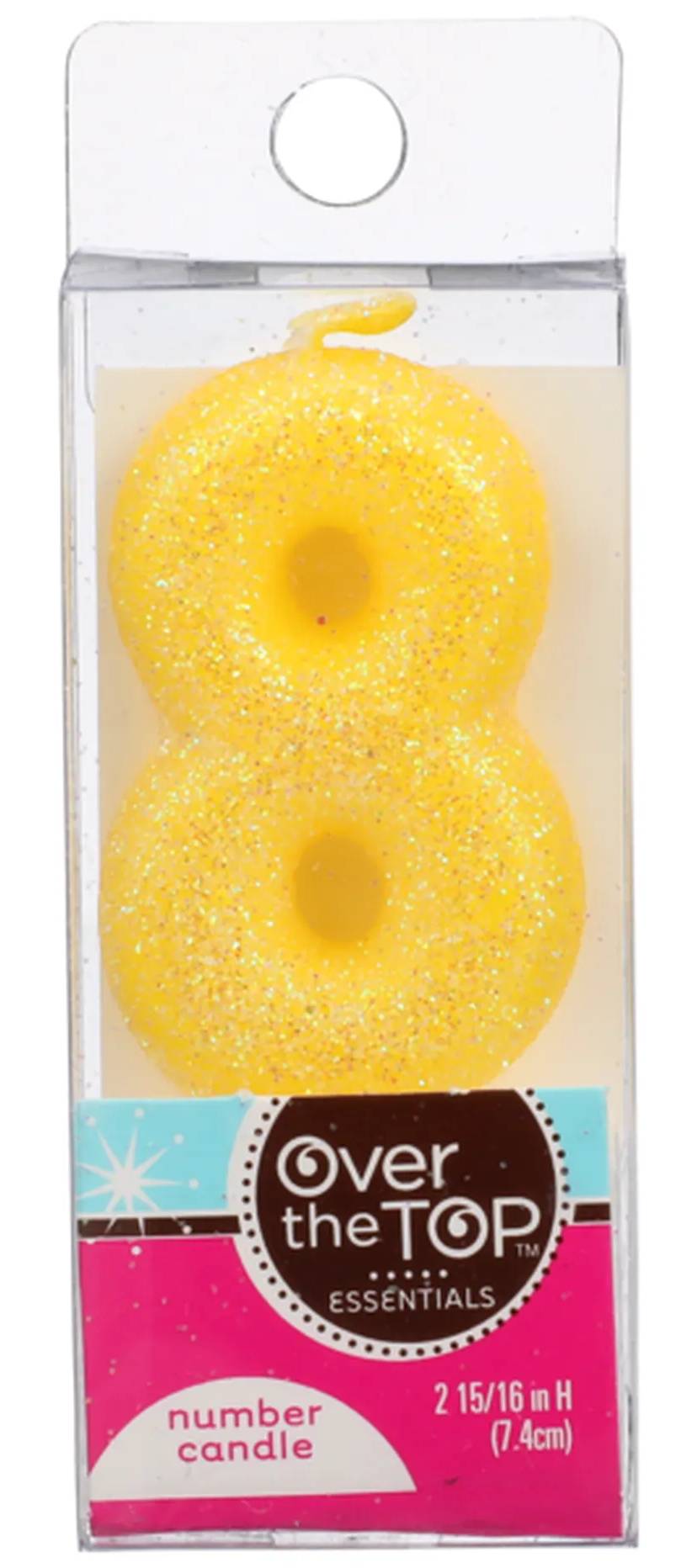 Over The Top Number Candle 8
