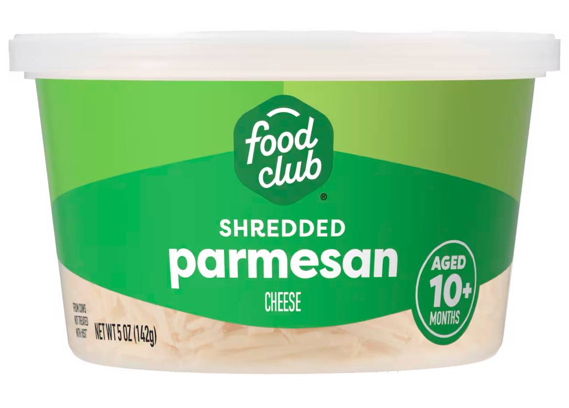 Food Club Shredded Parmesan Cheese 5 oz