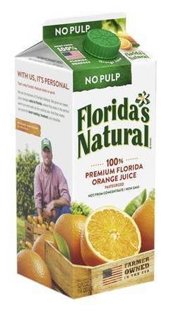 Florida Natural Orange Juice No Pulp 52 oz