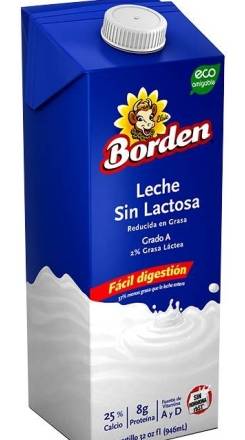 Borden Leche Sin Lactosa (2% Grasa) 32 oz