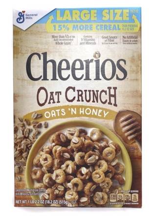 Cheerios Oat Crunch Oats 'n Honey 18.2 oz
