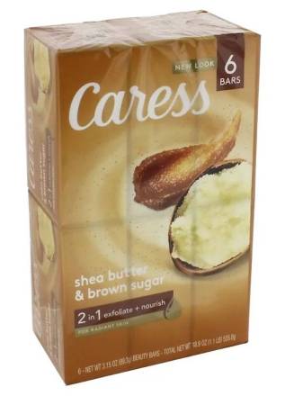 Caress Shea Butter & Brown Sugar Beauty Bars 6-3.15 oz